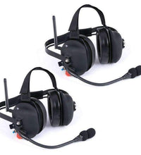 WIRELESS DOUBLE TALK DUAL HEADSET INTERCOM SYSTEM (PTT) PUSH TO TALK