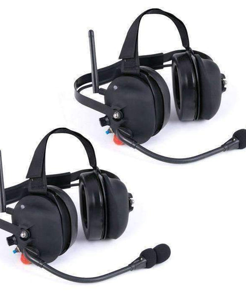 WIRELESS DOUBLE TALK DUAL HEADSET INTERCOM SYSTEM (PTT) PUSH TO TALK